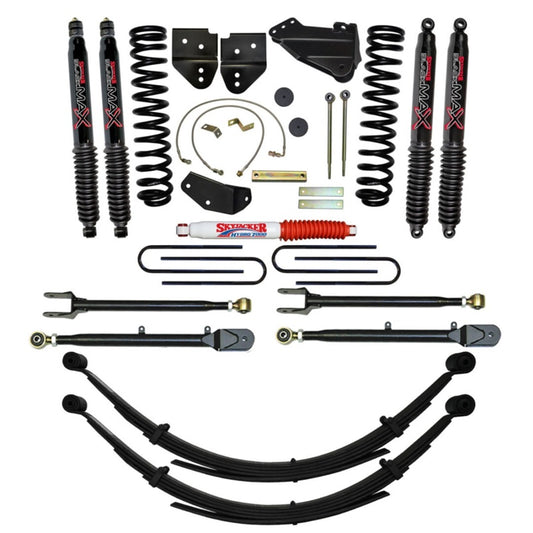 Skyjacker 8.5-inch lift kit for Ford F-350 4WDDSL BMX trucks, showing the lifted suspension components and rugged off-road design.