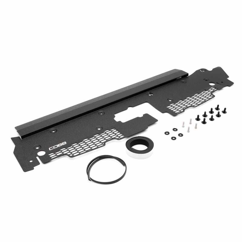 COBB radiator shroud for Ford F-150 Raptor and Raptor R, black plastic cover with cooling vent openings, fits 24-26 models.