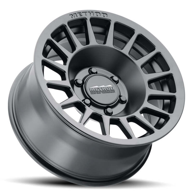 Method MR707 bead grip cast wheel in matte black, 18x8.5 inch with +38mm offset, 5x120 bolt pattern, 64.25mm hub bore, 6.2in backspace