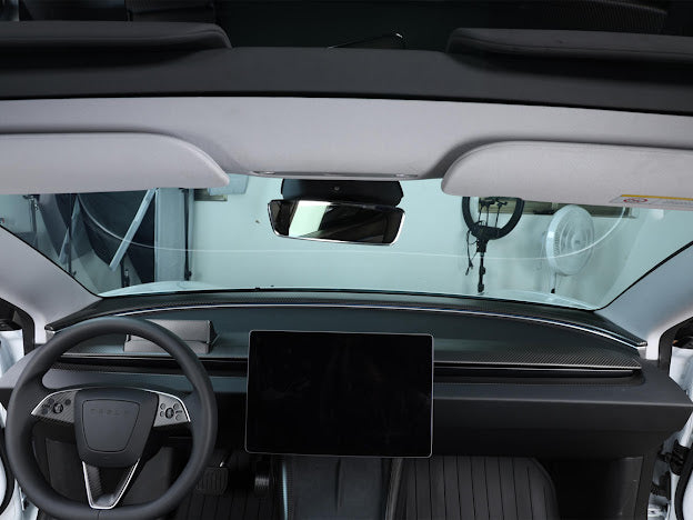2024-UP TESLA MODEL 3 CARBON FIBER INTERIOR FRONT CENTER AIROUTLET FRAME COVER