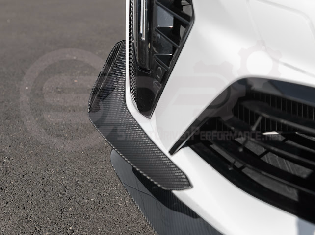 2020-UP CADILLAC CT4 BLACK WING | CARBON FIBER FRONT BUMPER CANARDS