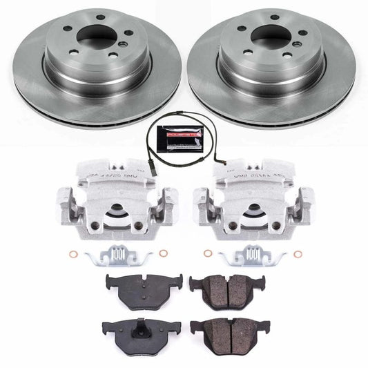 PowerStop rear brake kit with calipers for BMW X5 2007-2015, OE-style brake system upgrade, shown in image.