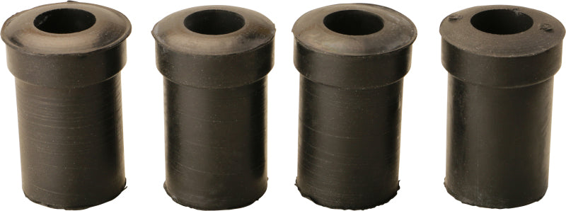Moog 67-70 Fargo A108 van front leaf spring bushing installed on leaf spring for vehicle suspension.