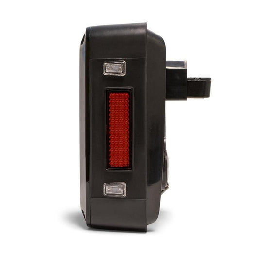 DV8 Offroad Jeep Wrangler JK LED tail light with octagon shape, red lens, and mounting hardware for 2007-2018 models.