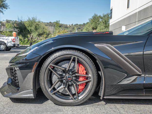 2019 CHEVROLET CORVETTE C7 ZR1 | CARBON FIBER FRONT LIP SPLITTER & SIDE WINGLETS GROUND EFFECTS