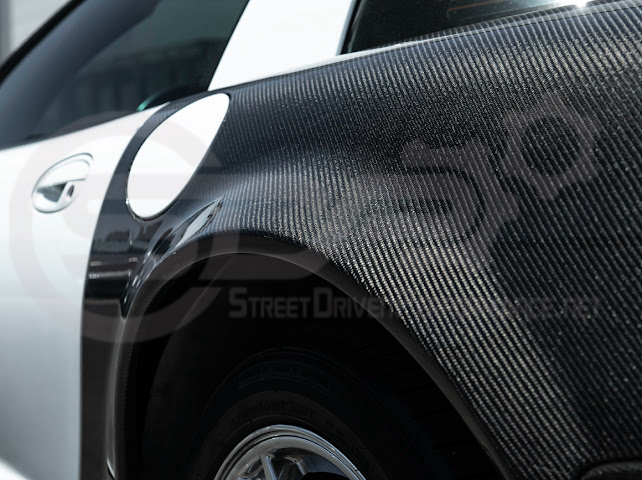 Factory style carbon fiber front and rear widebody fenders for 1997-2004 Chevrolet Corvette C5 hatchback by Street Driven Performance
