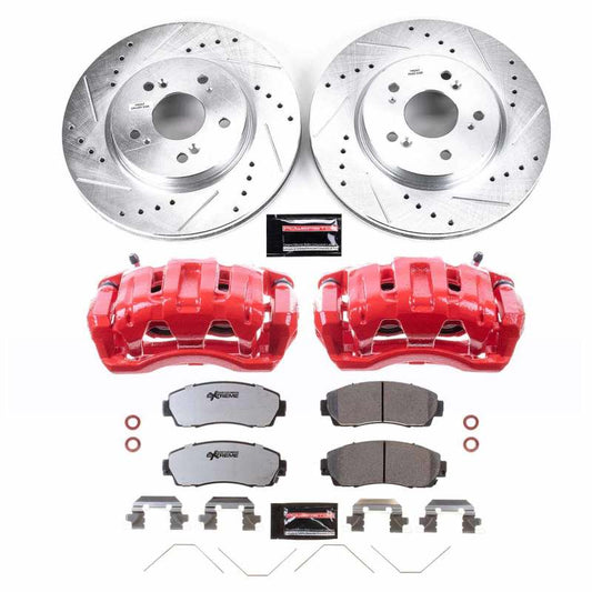 PowerStop Z26 Street brake kit with front calipers for 2011 Honda Accord Crosstour, performance brake upgrade