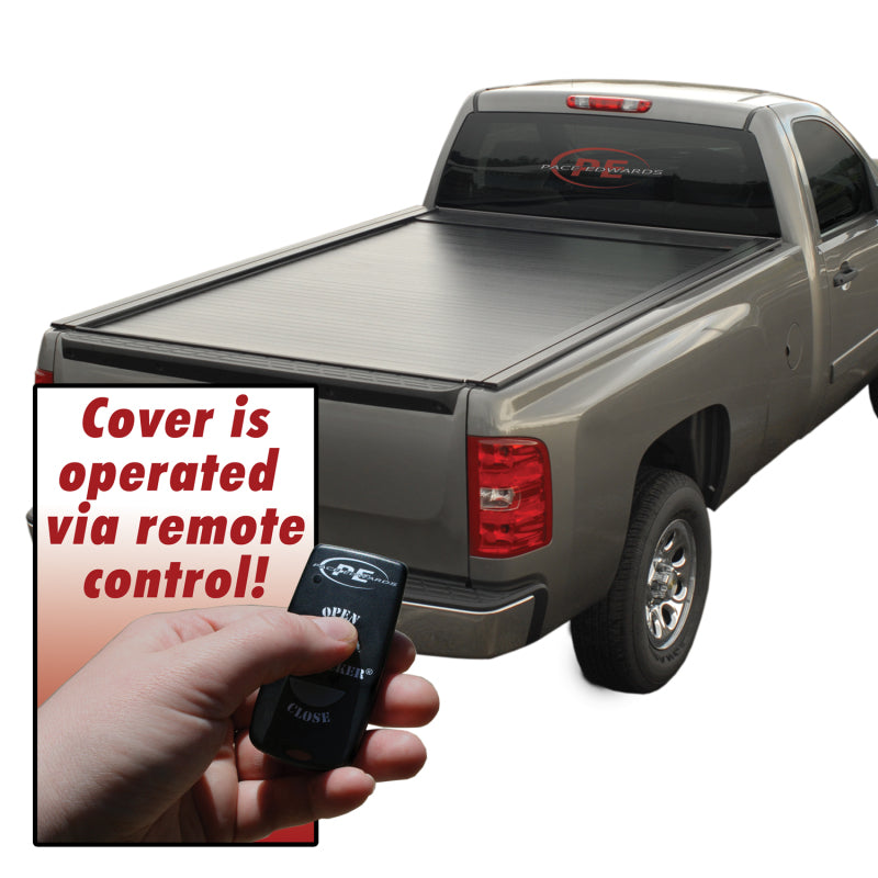 Pace Edwards BedLocker retractable truck bed cover on a 2014-2016 Chevy/GMC Silverado/Sierra 1500 and 2015 HD with Explorer Rails