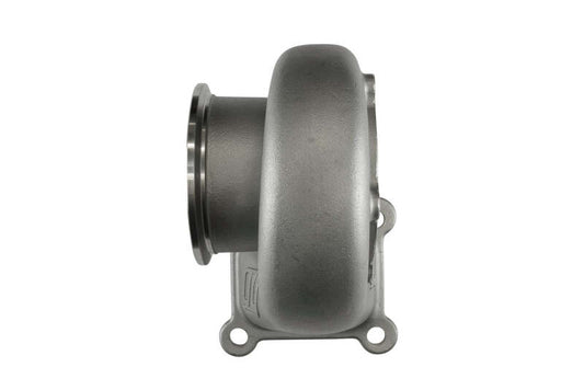 Turbosmart B Frame T4 0.82AR 70mm turbine housing showing the cast metal construction with inlet and outlet openings