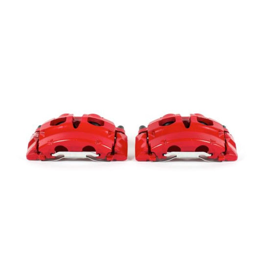 PowerStop front red brake calipers with brackets for 2007-2009 Ford Expedition, performance brake calipers pair.