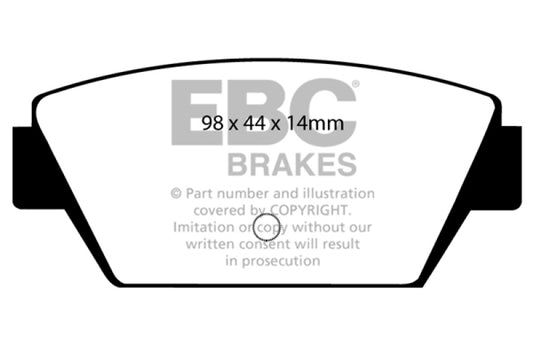 EBC Greenstuff rear brake pads for 1993-1994 Eagle Talon 1.8, performance brake pads for enhanced stopping power.