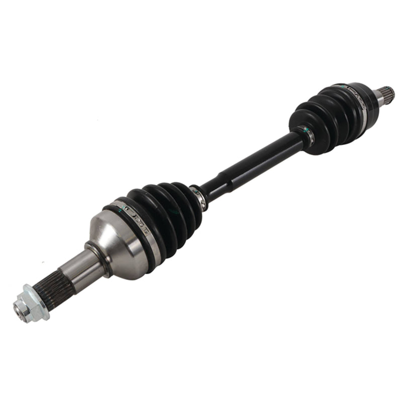 All Balls Racing boxed axle for control arms, durable metal construction, shown in packaging for vehicle repair or upgrade.