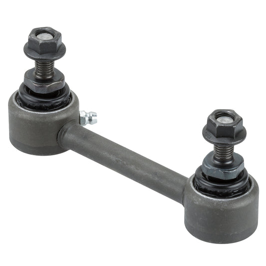 Moog rear sway bar endlink for Nissan X-Trail 2005-2006, showing the metal linkage with bushings for suspension stability.