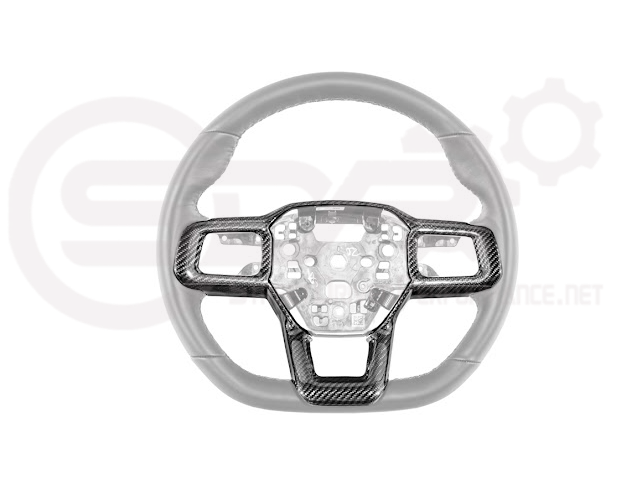 2024-Up Ford Mustang | Factory Style CARBON FIBER Tape On Steering Wheel Trim Full Cover