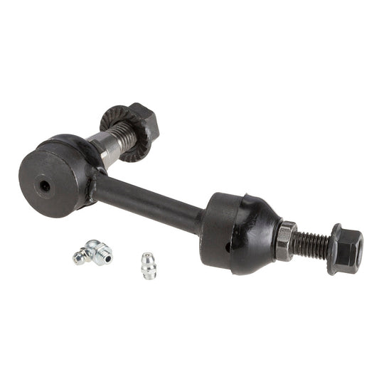 Moog Ford Expedition front sway bar endlinks kit, showing metal links with bushings for suspension stability.