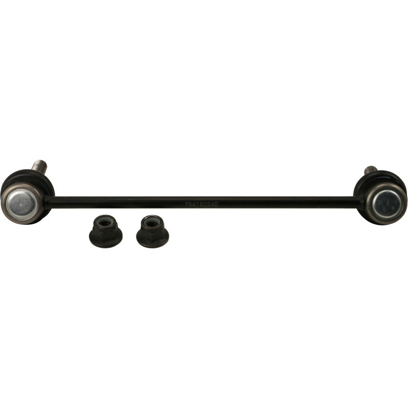 Moog Mini Cooper rear sway bar endlink kit with black metal components and mounting hardware, designed for 2007-2014 models.