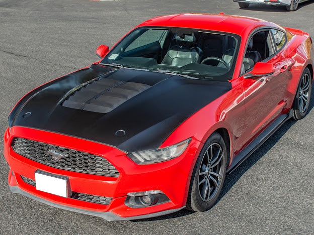 2015-23 FORD MUSTANG S550 | GT500 STYLE FRONT AIR VENTED HOOD