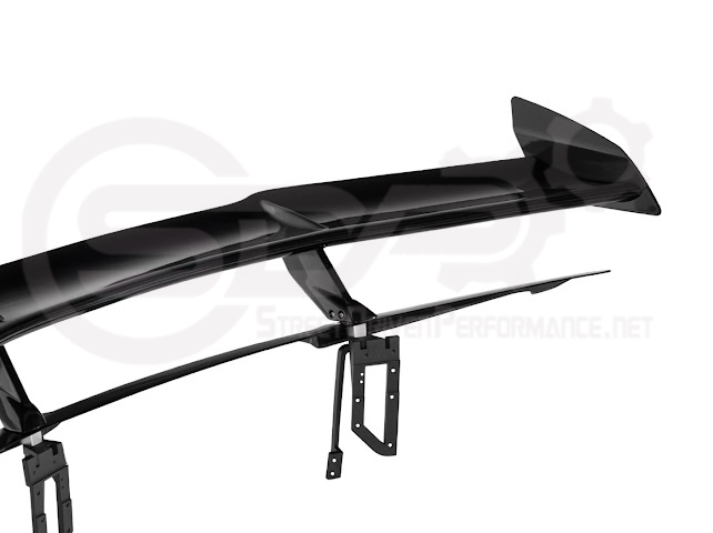 2020-UP CORVETTE C8 STINGRAY & Z51 | ZR1 STYLE CARBON FLASH REAR HIGH WING SPOILER BRACKET