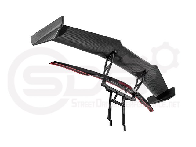 2014-2019 CHEVROLET CORVETTE C7  | EXTENDED REAR HIGH SPOILER WITH WING RISER