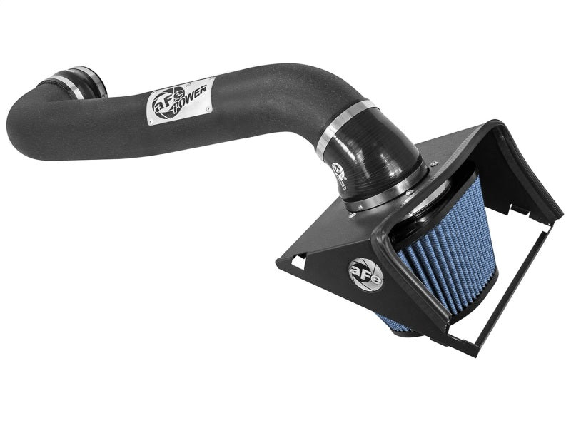 aFe MagnumFORCE Stage-2 Pro 5R cold air intake system installed in a 2015 Ford F-150 5.0L V8 engine bay