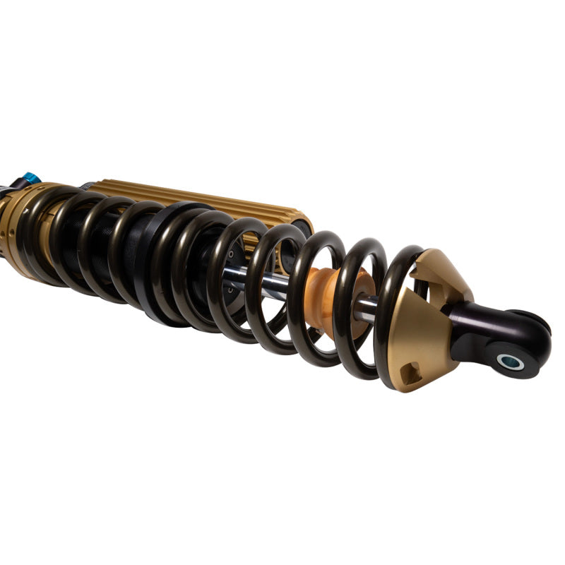 Bilstein front right coilover shock and coil spring assembly for Polaris RZR Turbo S4 Black Hawk powersports vehicle.