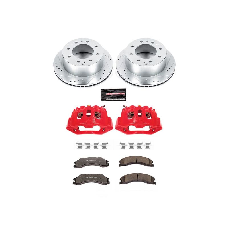 PowerStop rear Z36 truck and tow brake calipers for Chevrolet Silverado 2500 HD 2011-2014, performance brake calipers with calipers.