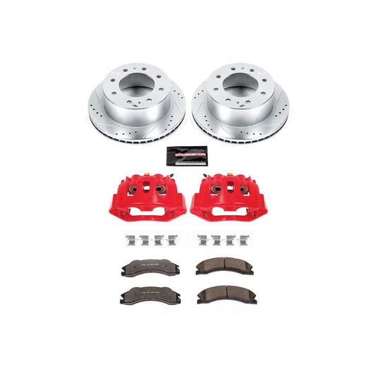 PowerStop rear Z36 truck and tow brake calipers for Chevrolet Silverado 2500 HD 2011-2014, performance brake calipers with calipers.