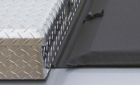 Access 2022+ Toyota Tundra 6ft 6in bed roll-up toolbox cover with deck rails, providing secure truck bed protection and easy access.