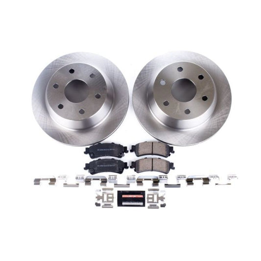 PowerStop OE rear brake kit for Chevrolet Astro 2003-2005, includes brake rotors and pads for reliable stopping power.