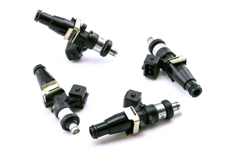 DeatschWerks fuel rail conversion kit with 1500cc injectors for 2004-2006 Subaru STI and LGT, side feed to top feed setup.