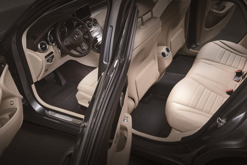 3D MAXpider rubber floor mats for Mercedes-Benz Gls-Class X167 in elegant black, featuring R1, R2, R3 layers for full protection.