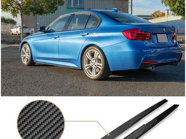 2012-2018 M-Sport BMW F30 / F31 3-Series | CARBON FIBER Side Skirts Rocker Panel Extensions Ground Effects