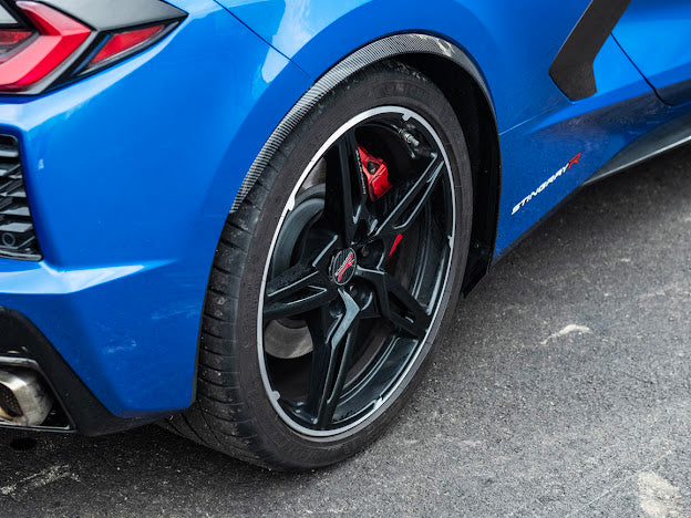 2020+ CHEVROLET CORVETTE C8 | SDP PERFORMANCE PACKAGE HYDRO DIPPED CARBON FIBER SIDE WHEEL FENDER PAIR