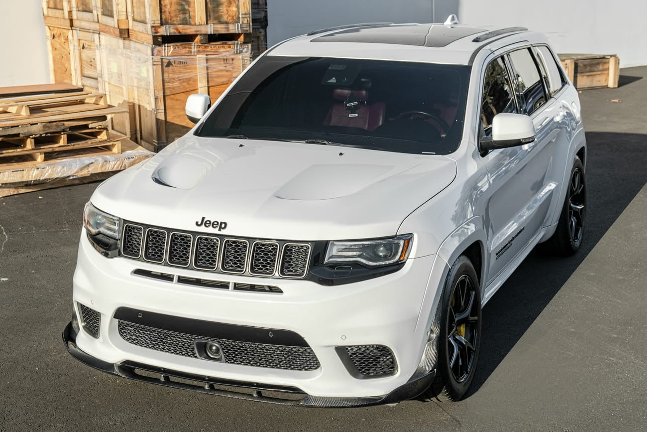 2017-2021 Jeep SRT8 Trackhawk 3 Piece CARBON FIBER Front Splitter Lip Ground Effects