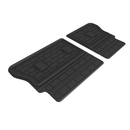 3D MAXpider black rubber cargo liner for Genesis GV70 2022-2023, with seatback protection, designed for durable, easy-to-clean floor coverage.