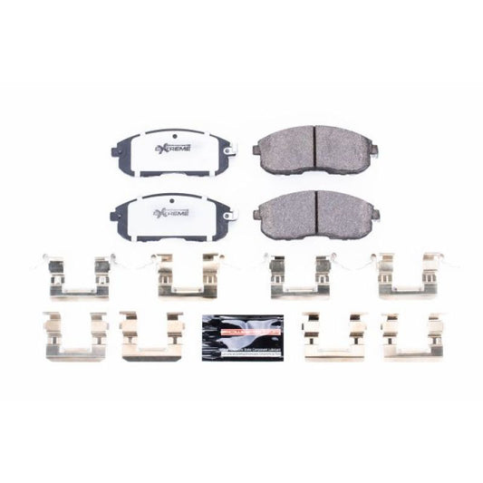 PowerStop Z26 Extreme Street brake pads for Infiniti I35 front, performance brake pads with hardware included.