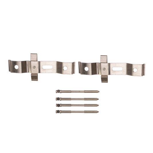 DFC Ford Mustang brake hardware kit with front premium brake hardware components, including clips and springs.
