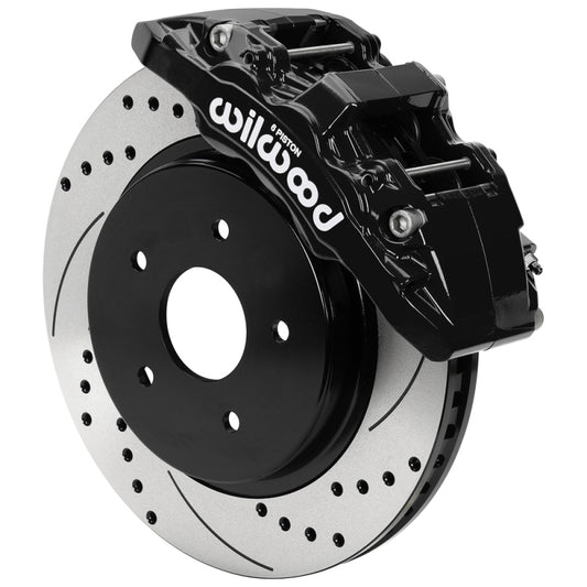 Wilwood Aerolite big brake kit for 2013-2018 RAM 1500 4WD, black drilled and slotted rotors with 5x5.50 inch hub pattern
