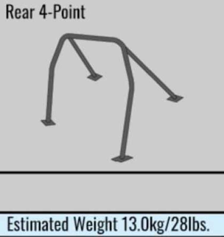 Black Cusco Safety 21 4-point roll cage with around dash and harness bar for Toyota MR-S/MR-2 Spider, showing the sturdy steel structure.