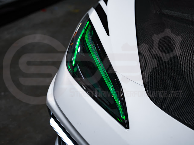 2020-Up Chevrolet Corvette C8 | Custom DRL Conversion Front Headlight Module Set Pair (Amber, Blue, Green, or Red)