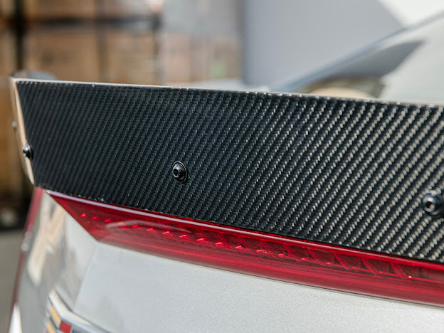 2016-2019 Cadillac ATS-V Sedan  | Wickerbill Trunk Spoiler Wing Carbon Fiber