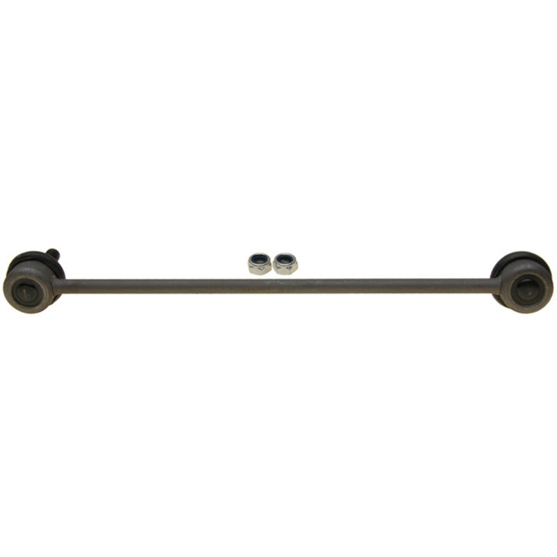 Moog front left sway bar endlink for 2007-2008 Honda Fit, showing the metal link with rubber bushings on a white background.