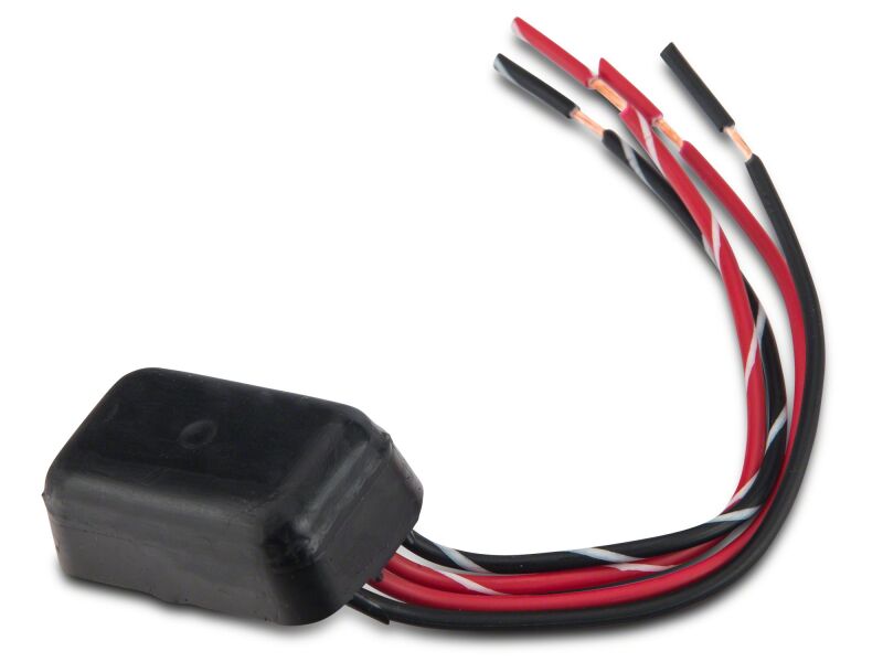 Raxiom Ford Mustang third brake light flasher installed on the vehicle, highlighting the brake light warning feature.