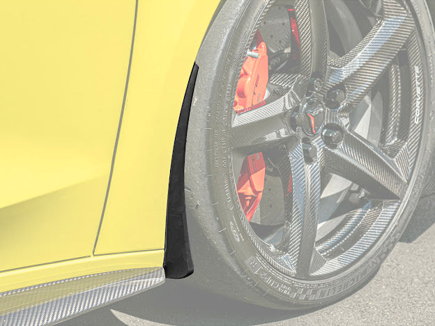 2023+ CHEVROLET CORVETTE C8 Z06 & E-RAY | MATTE BLACK XL EXTENDED FRONT SPLASH GUARD