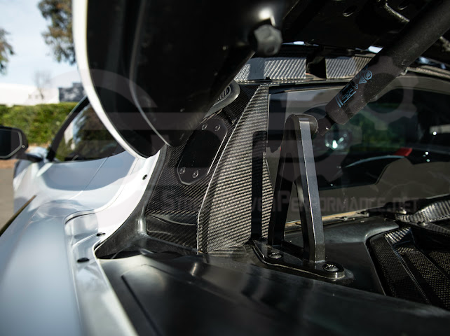 2020+ Chevrolet Corvette C8 Coupe | CARBON FIBER Rear Hatch B Pillar Hinge Cover Pair