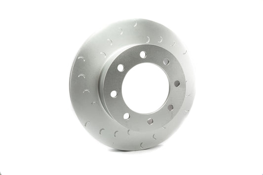 Alcon slotted rear passenger side brake rotor for Toyota Tundra LC200, 370x28mm, high-performance automotive brake component.