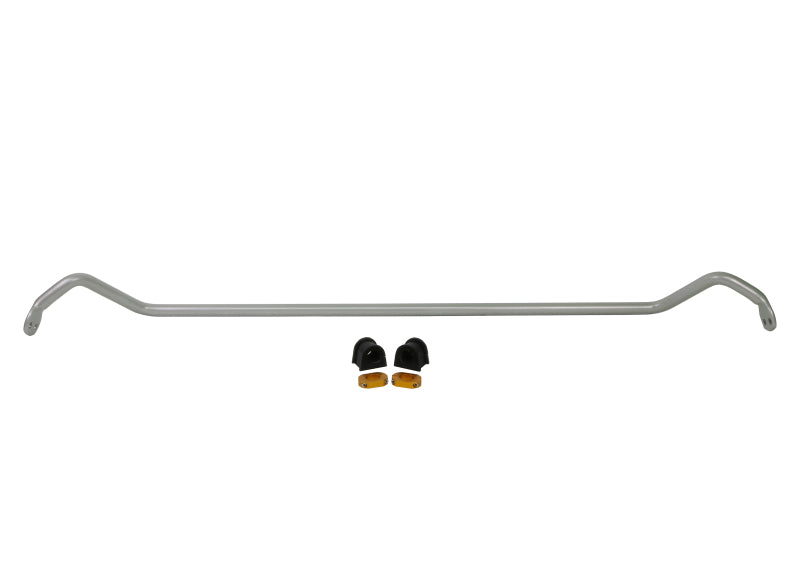 Whiteline 9/10+ Impreza GH/GR MY11 and STi 22mm heavy-duty adjustable sway bar showing the sturdy metal bar with mounting brackets.