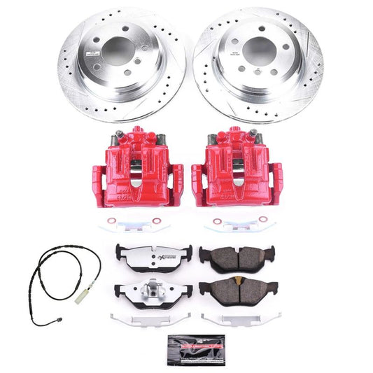 PowerStop Z26 Street Warrior brake kit with rear calipers for BMW X1 2013-2015, performance brake upgrade image