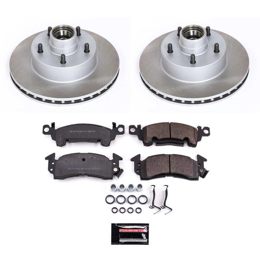 PowerStop front semi-coated rotor kit for 1979 Pontiac Phoenix, performance brake kit with modern design and durable construction.