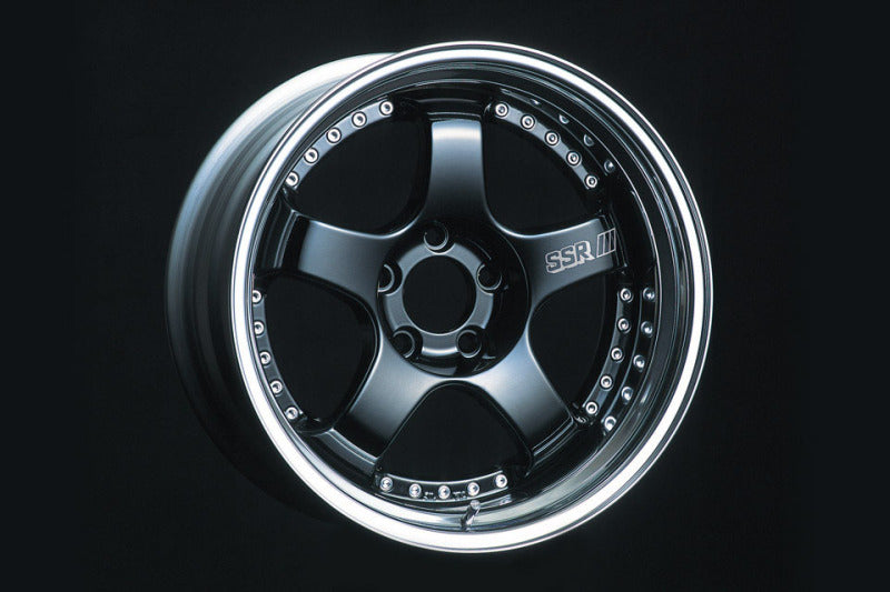 SSR Professor SP1 forged wheel in 18x9.5 inches, 5x114.3 bolt pattern, 47mm offset, shown in a sleek silver finish.